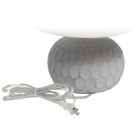 Elegant Designs Cement Base Table Lamp With Long Drum Shade