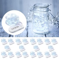 Mumuxi Led Fairy Lights Battery Operated String Lights [20 Pack], 3.3Ft 20 Mini Led Lights Battery Powered White Fairy Lights | Waterproof Indoor Silver Wire Lights Firefly Mason Jars, Cool White