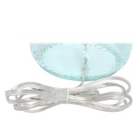 Elegant Designs Textured Glass Table Lamp, Clear Blue