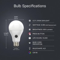 Feit Electric Led Built-In Battery Backup Intellibulb - A21 With An E26 Medium Base Light Bulb - 60W Equivalent - 15 Year Life - 800 Lumen - 2700K Soft White