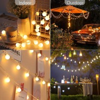 Tasodin Led Globe String Lights Battery Operated 20Ft 50Led Fairy Lights With 8 Lighting Modes Hanging Lights For Bedroom Dorm