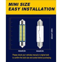 Serundo Auto 42mm 165in LED Car Bulb can replace 2112 2122 2112 2122 2142 560 569 or 578nbspetc3nbsptimes the amount of light output compared to halogen bulb but requires only 13 of the power consumption Best value in the market nbspSpecificationsSize Len