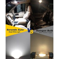 Serundo Auto 42mm 165in LED Car Bulb can replace 2112 2122 2112 2122 2142 560 569 or 578nbspetc3nbsptimes the amount of light output compared to halogen bulb but requires only 13 of the power consumption Best value in the market nbspSpecificationsSize Len