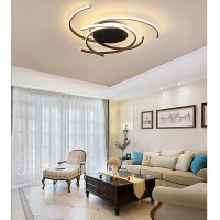 Qin-Lighting Led Bedroom Light Modern Chic Design Flush Mount Ceiling Lamp Dimmable Acrylic Panel Unique Minimalist Livingroom Pendant Light With Remote Control Dining Room Kitchen Island Office Lamp