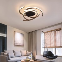 Qin-Lighting Led Bedroom Light Modern Chic Design Flush Mount Ceiling Lamp Dimmable Acrylic Panel Unique Minimalist Livingroom Pendant Light With Remote Control Dining Room Kitchen Island Office Lamp