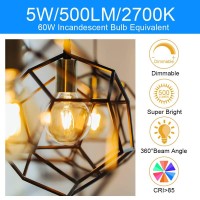 Dimmable Led Globe Light Bulb, G25 Led Vintage Light Bulb, 60W Equivalent, 500Lumens, 2700K Soft White, E26 Base, Ul Listed, 6-Pack