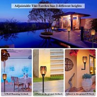 Faishilan 6 Pack Solar Flame Flickering Torch Solar Outdoor Lights Led Waterproof Solar Flame Light Torches Landscape Torch Solar Powered Led Light For Outside Pathway Yard Dusk To Dawn