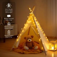 Tasodin 33 Ft 80 Led Mini Globe Indoor String Lights Battery Operated 8 Modes With Remote Decorative Bedroom Room Dorm Yard Wat