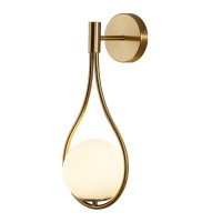 Kco Lighting Wall Sconce Mid-Century Drop Design Wall Mounted Light Brushed Brass Wall Lamps, Wall Mount Light Fixture For Bedside Living Room (1 Pack)