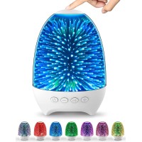 Aiscool Night Light Bluetooth Speaker, 3D Glass Touch Control Bedside Table Lamp 7-Color Led Portable Wireless Speakers, Rechargeable Table Lamp, Best Gift For Adult, Teens, Kids, Boys And Girls