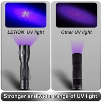 Black Light Flashlight Led Uv Torch 2 In 1 Blacklight With 500Lm Highlight 4 Mode Waterproof For Pet Clothing Food Fungus De