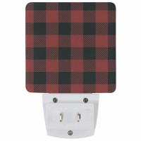 Pfrewn Merry Christmas Buffalo Plaid Night Light Plug In Set Of 2 For Kids Adults Boys Girls Babies,Snowman Snowflake Night Lights Led Auto Motion Senor For Reading Bathroom Bedroom Nursery Decorative