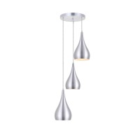 Nora 3 Light Burnished Nickel Pendant