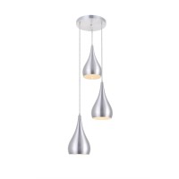 Nora 3 Light Burnished Nickel Pendant