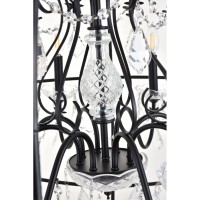 Cordelia 8 Light Black Crystal Pendant