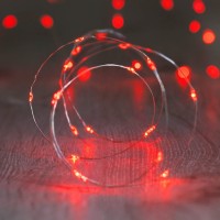 Xinkaite String Lights, Waterproof Led String Lights, Fairy String Lights Starry String Lights For Indoor& Outdoor Diy Decoration Home Parties Christmas Holiday (10Ft/3Meters, Red)