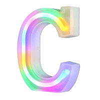 26 Alphabet Night Light Marquee Letters Alphabet Letter Bar Sign Letter Signs For Wedding Christmas Birthday Partty Supplies,Usbbattery Powered Light Up Letters For Home Decoration-Colourful C