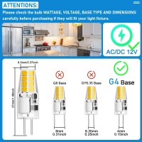 G4 Led Bulb 3W Equivalent To 20W-25W T3 Jc Type Bi-Pin G4 Base Halogen Bulb, Ac/Dc 12V Warm White 3000K G4 Light Bulbs For Puck Light, Rv, Under Cabinet Lighting, Landscape Lighting (10 Pack)