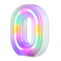 Neon Letter Lights 26 Alphabet Letter Bar Sign Letter Signs For Wedding Christmas Birthday Partty Supplies,Usbbattery Powered Light Up Letters For Home Decoration-Colourful O