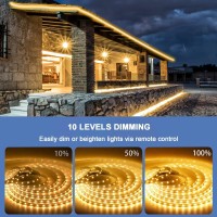 Led Strip Lights Battery Operated, 9.8 Ft 90 Led Rope Lights With Remote Timer Dimmable, Waterproof Flexible Lights Strip For Indoor Outdoor Tv Table Bedroom Boat Kitchen Christmas (Warm White)