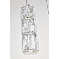 Polaris Led Light Gold Pendant Clear Crystal