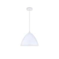 Kenneth 1 Light White Pendant