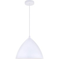 Kenneth 1 Light White Pendant