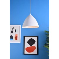 Kenneth 1 Light White Pendant