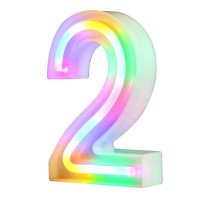 Neon Letter Lights 26 Alphabet Letter Bar Sign Letter Signs For Wedding Christmas Birthday Partty Supplies,Usbbattery Powered Light Up Letters For Home Decoration-Colourful 2