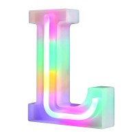 Neon Letter Lights 26 Alphabet Letter Bar Sign Letter Signs For Wedding Christmas Birthday Partty Supplies,Usbbattery Powered Light Up Letters For Home Decoration-Colourful L