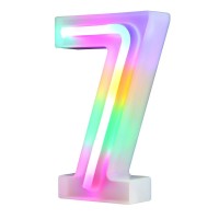 Neon Letter Lights 26 Alphabet Letter Bar Sign Letter Signs For Wedding Christmas Birthday Partty Supplies,Usbbattery Powered Light Up Letters For Home Decoration-Colourful 7