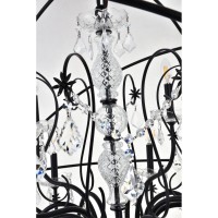 Cordelia 12 Light Black Crystal Pendant