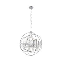 Cordelia 6 Light Chrome Crystal Pendant