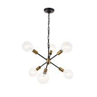 Nolan 6 Light Matte Black Pendant