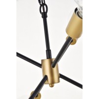 Nolan 6 Light Matte Black Pendant