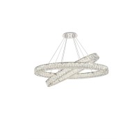 Monroe Integrated Led Light Chrome Chandelier Clear Royal Cut Crystal