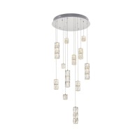 Polaris Led Light Chrome Pendant Clear Crystal