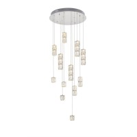 Polaris Led Light Chrome Pendant Clear Crystal