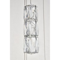 Polaris Led Light Chrome Pendant Clear Crystal