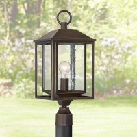 John Timberland Califa Mission Outdoor Post Light Fixture Brown Bronze Metal 21 1/2