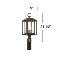 John Timberland Califa Mission Outdoor Post Light Fixture Brown Bronze Metal 21 1/2