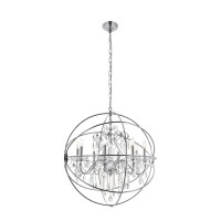 Cordelia 8 Light Chrome Crystal Pendant