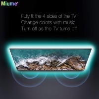 Miume Music Tv Led Backlight With 164Ft Led Strip Lights For 6180 Inch Tv Rgb Usb Powered Tv Led Backlight With App And Remote