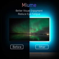 Miume Music Tv Led Backlight With 164Ft Led Strip Lights For 6180 Inch Tv Rgb Usb Powered Tv Led Backlight With App And Remote