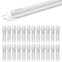 Luminosum T8/T10/T12 4 Foot Led Light Tube 20W 48 Inch, 40W Equivalent, Natural White 4000K, Clear Cover, Dual-End Powered, Ballast Bypass Retrofit, Etl Listed, 25-Pack