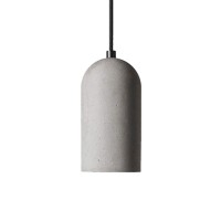 Topdeng Industrial Concrete Cement Pendant Lights, E26 Vintage American Village Style Chandeliers For Restaurant Bar Counter Kitchen Island-Gray 8.5X19Cm