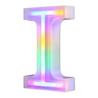 Neon Letter Lights 26 Alphabet Letter Bar Sign Letter Signs For Wedding Christmas Birthday Partty Supplies,Usbbattery Powered Light Up Letters For Home Decoration-Colourful I