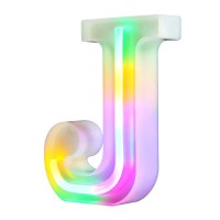 Neon Letter Lights 26 Alphabet Letter Bar Sign Letter Signs For Wedding Christmas Birthday Partty Supplies,Usbbattery Powered Light Up Letters For Home Decoration-Colourful J