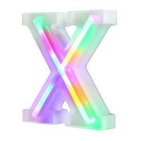 Decorative Led Marquee Letter Lights 26 Alphabet Light Up Letters Sign For Wedding Birthday Party Night Light Home Bar Decoration Battery Operated-X