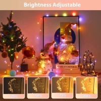 Ariceleo 4 Packs Warm White Multicolor Battery Operated String Lights 5M164Ft 50 Leds Remote Control Timer 12 Modes Optio